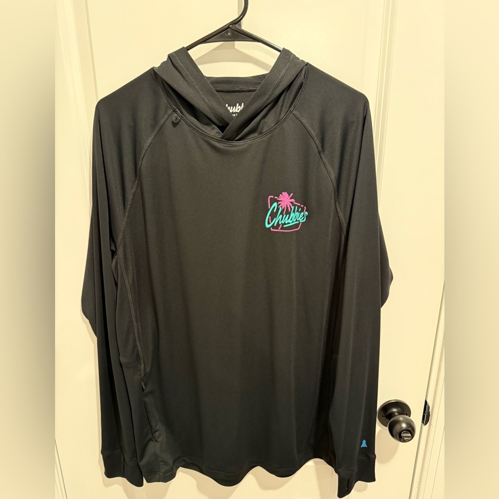 Chubbies The Neon Moon Sun Hoodie Size Large Black